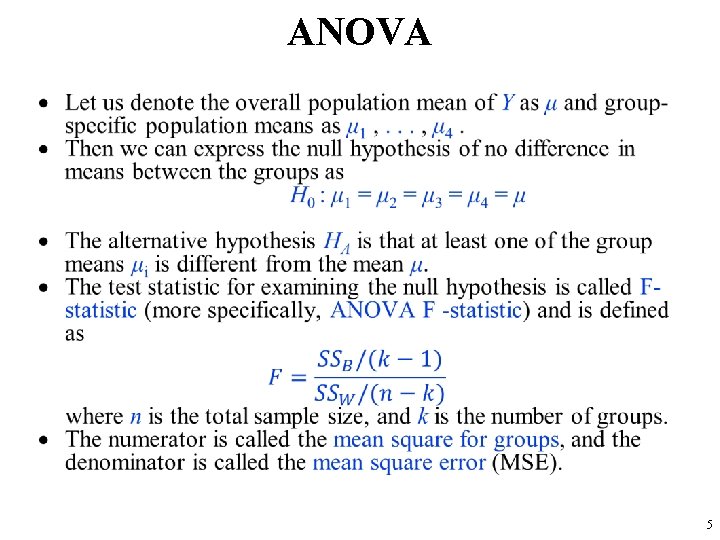 ANOVA • 5 