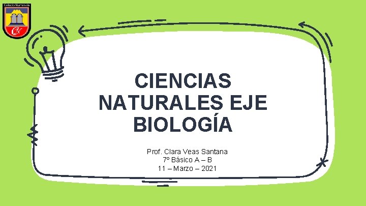 CIENCIAS NATURALES EJE BIOLOGÍA Prof. Clara Veas Santana 7º Básico A – B 11