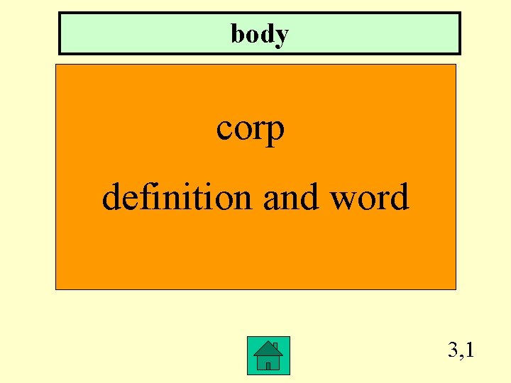 body corp definition and word 3, 1 