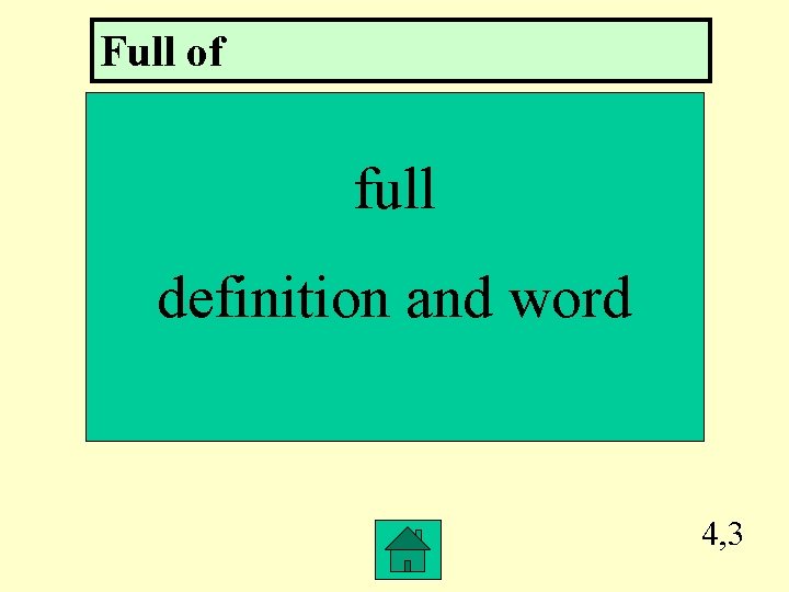 Full of full definition and word 4, 3 