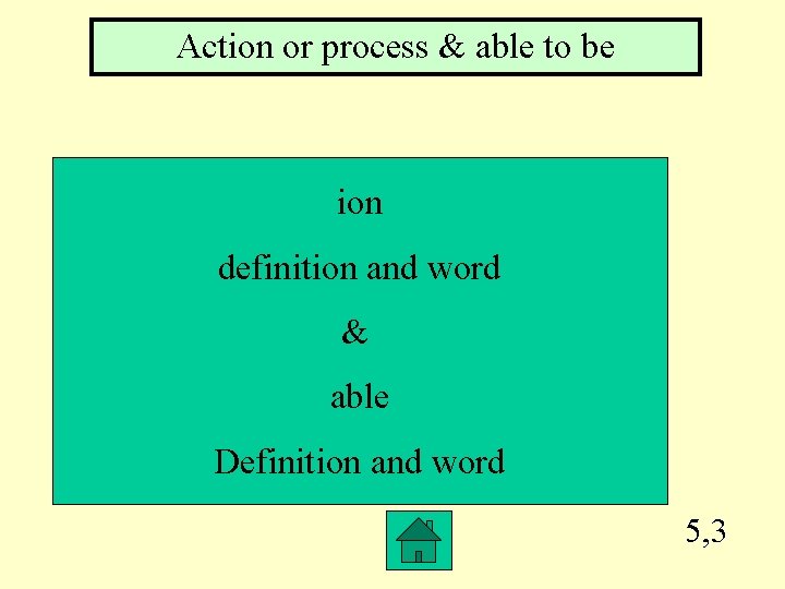 Action or process & able to be ion definition and word & able Definition