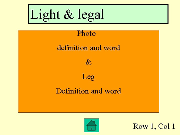 Light & legal Photo definition and word & Leg Definition and word Row 1,