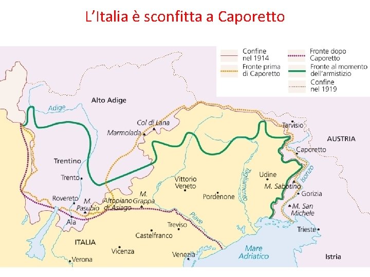 L’Italia è sconfitta a Caporetto 