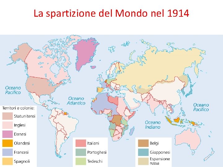 La spartizione del Mondo nel 1914 