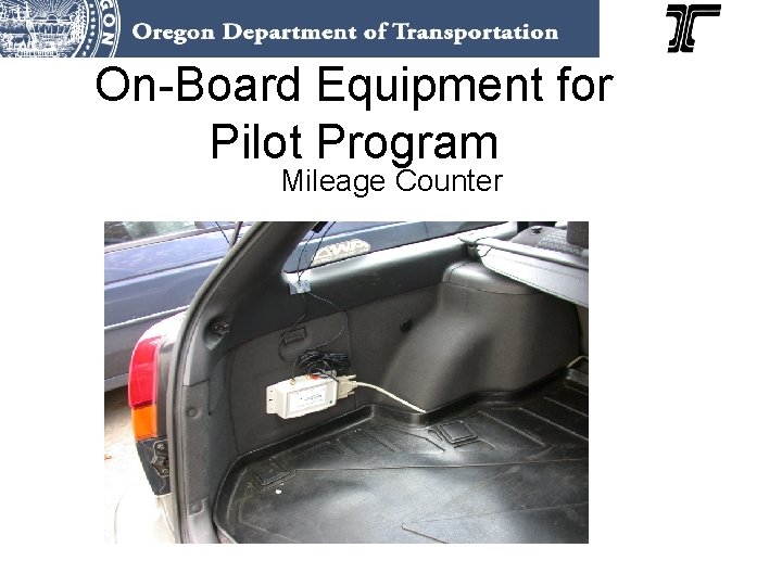 On-Board Equipment for Pilot Program Mileage Counter 