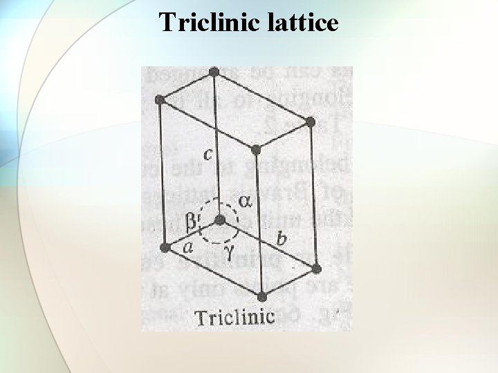 Triclinic lattice 