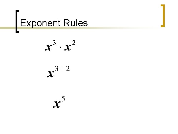 Exponent Rules 