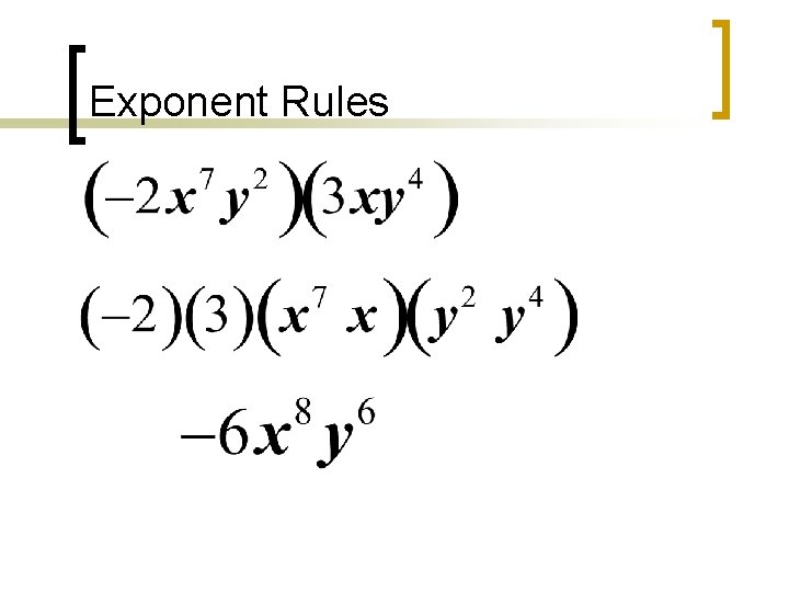 Exponent Rules 