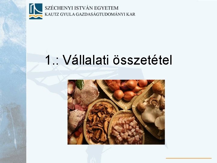 1. : Vállalati összetétel 