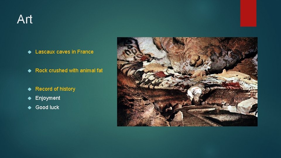 Art Lascaux caves in France Rock crushed with animal fat Record of history Enjoyment