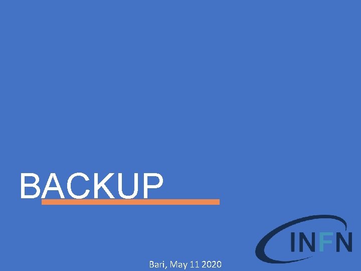 BACKUP Bari, May 11 2020 