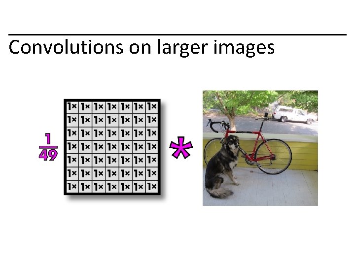 Convolutions on larger images 