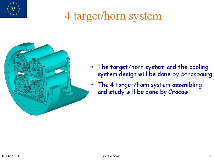 4 target/horn system • The target/horn system and the cooling system design will be