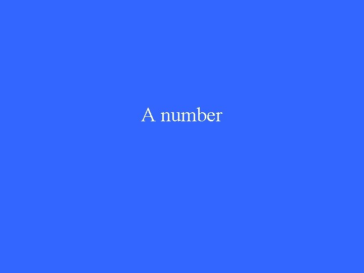 A number 