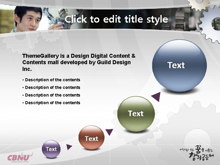 Click to edit title style Theme. Gallery is a Design Digital Content & Contents