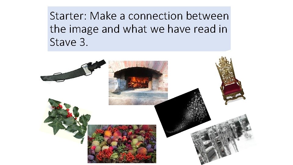 Starter: Make a connection between the image and what we have read in Stave