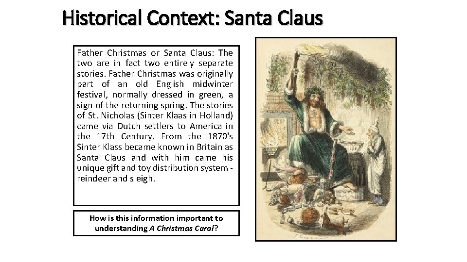 Historical Context: Santa Claus Father Christmas or Santa Claus: The two are in fact