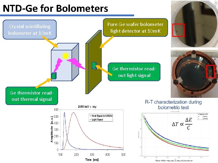 NTD-Ge for Bolometers Crystal scintillating bolometer at 10 m. K Pure Ge wafer bolometer