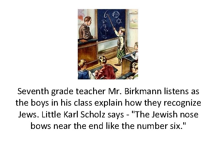 Seventh grade teacher Mr. Birkmann listens as the boys in his class explain how
