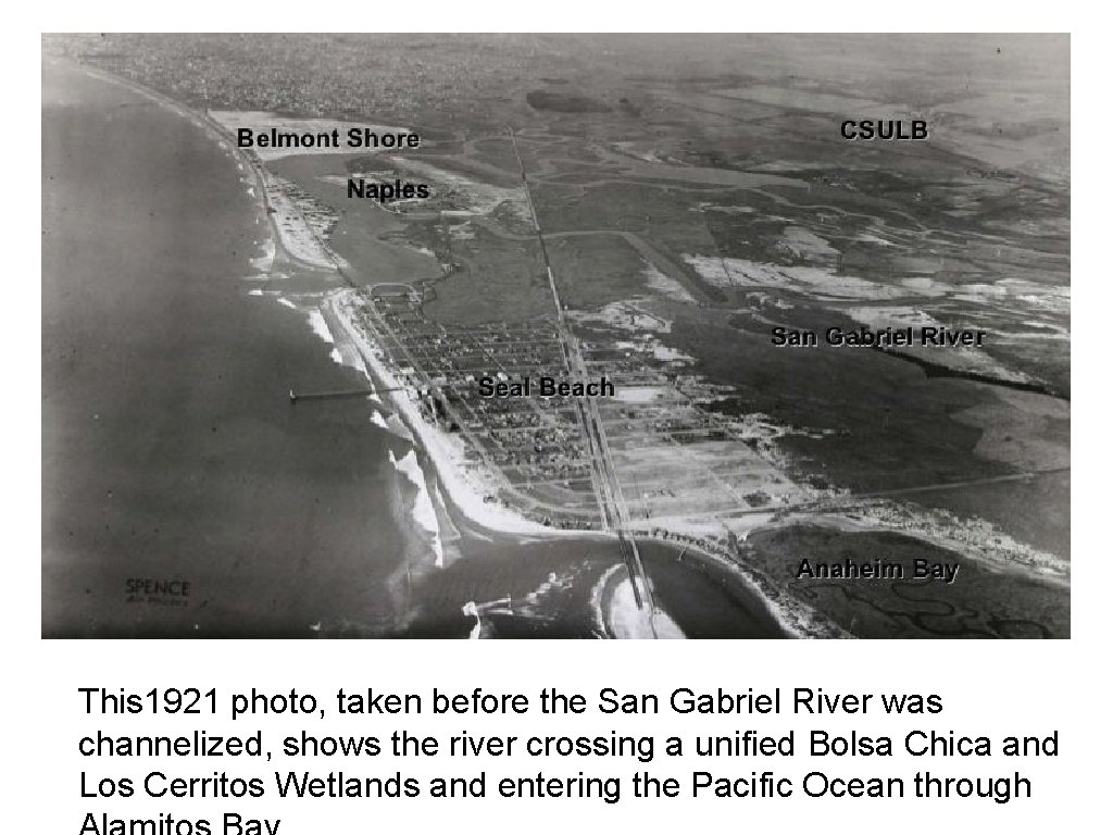 This 1921 photo, taken before the San Gabriel River was channelized, shows the river