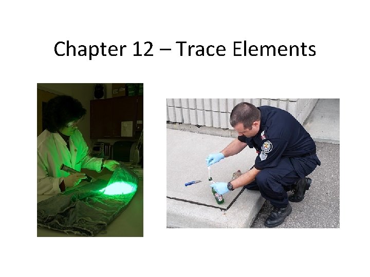 Chapter 12 – Trace Elements 