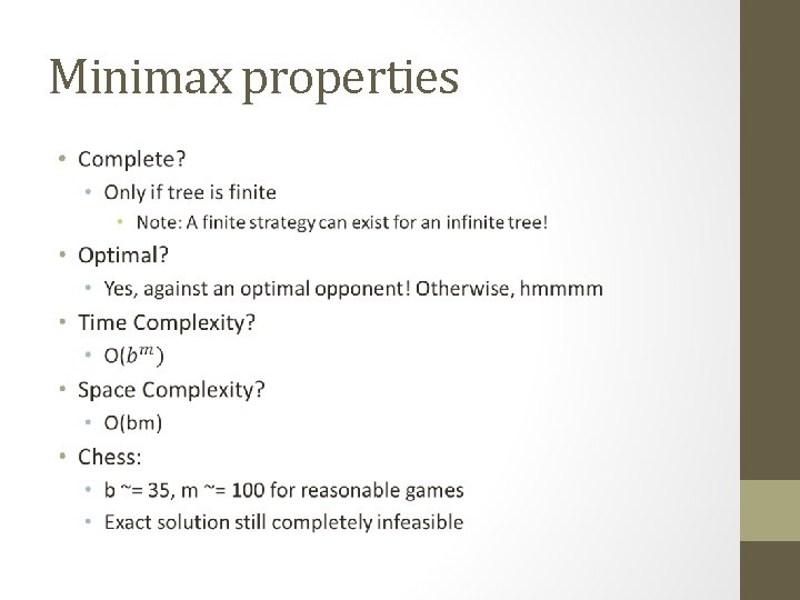 Minimax properties • 