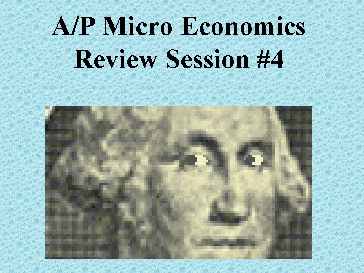 A/P Micro Economics Review Session #4 