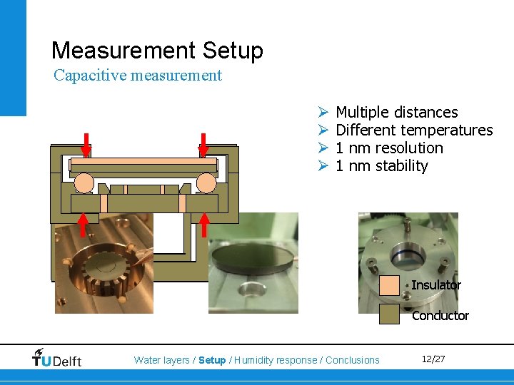 Measurement Setup Capacitive measurement Ø Ø Multiple distances Different temperatures 1 nm resolution 1