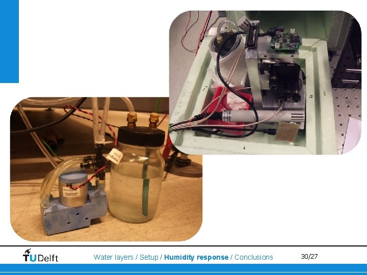 Water layers / Setup / Humidity response / Conclusions 30/27 