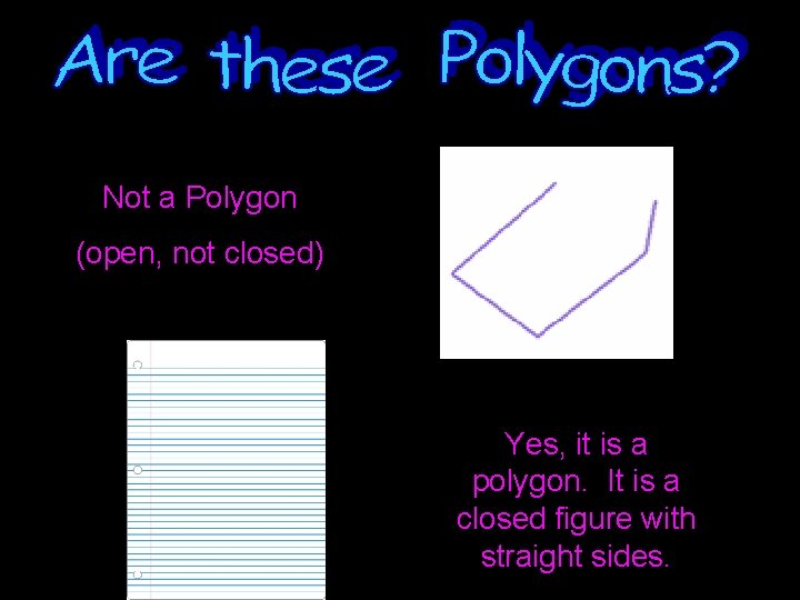 Not a Polygon (open, not closed) Yes, it is a polygon. It is a