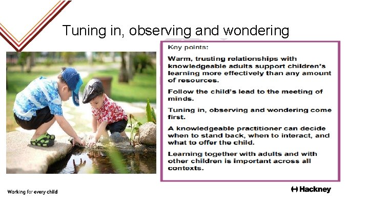 Tuning in, observing and wondering 