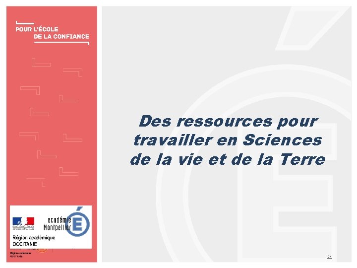 Des ressources pour travailler en Sciences de la vie et de la Terre 21