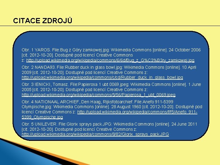 CITACE ZDROJŮ Obr. 1 YAROS. File: Bug z Góry zamkowej. jpg: Wikimedia Commons [online].