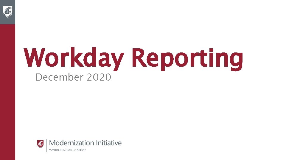Workday Reporting December 2020 
