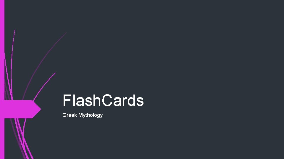 Flash. Cards Greek Mythology 