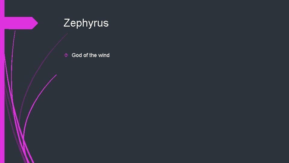 Zephyrus God of the wind 