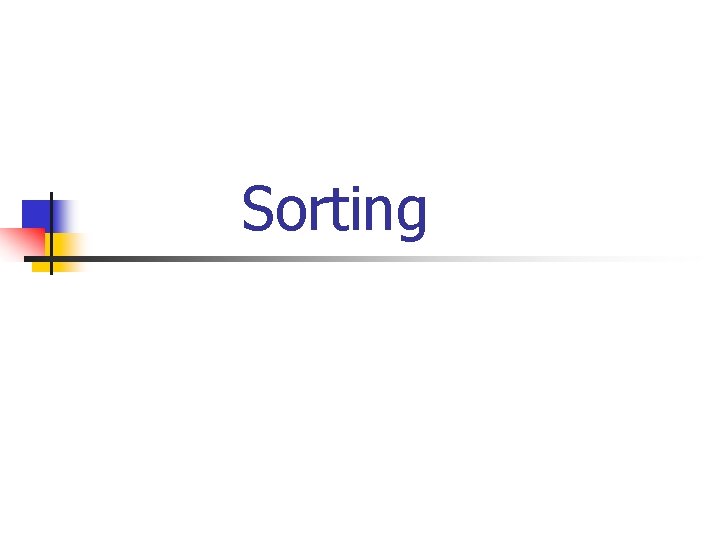 Sorting 