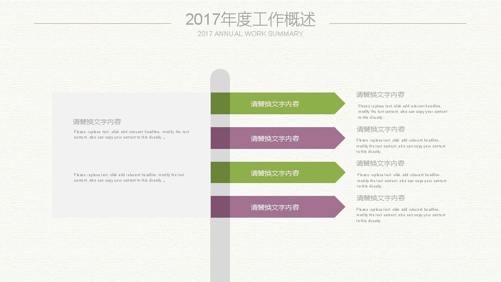 2017年度 作概述 2017 ANNUAL WORK SUMMARY 请替换文字内容 Please replace text, click add relevant headline,