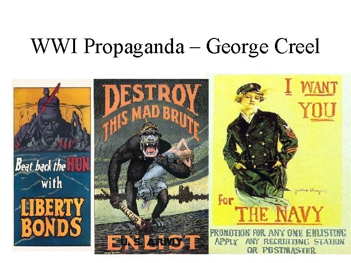 WWI Propaganda – George Creel 