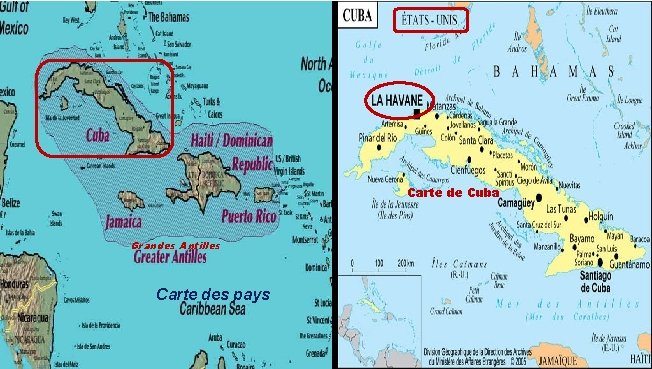 Carte de Cuba Grandes Antilles Carte des pays 