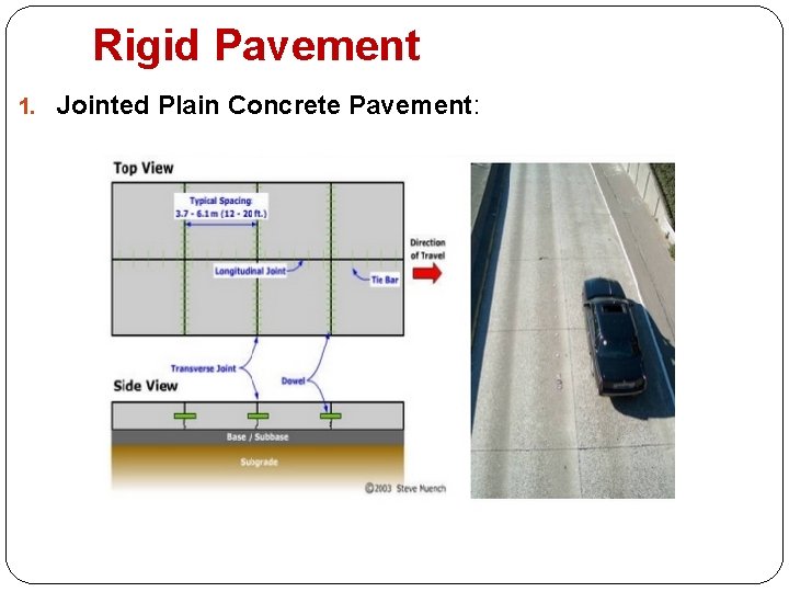 Rigid Pavement 1. Jointed Plain Concrete Pavement: 