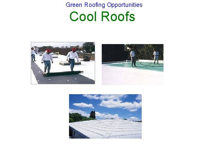 Green Roofing Opportunities Cool Roofs 