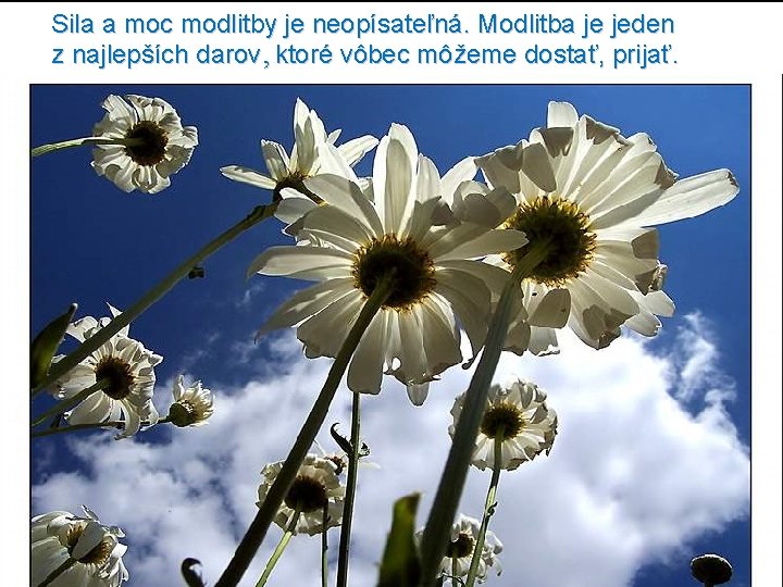 Sila a moc modlitby je neopísateľná. Modlitba je jeden z najlepších darov, ktoré vôbec