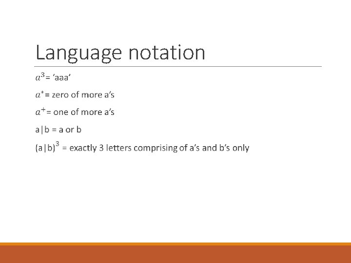 Language notation 