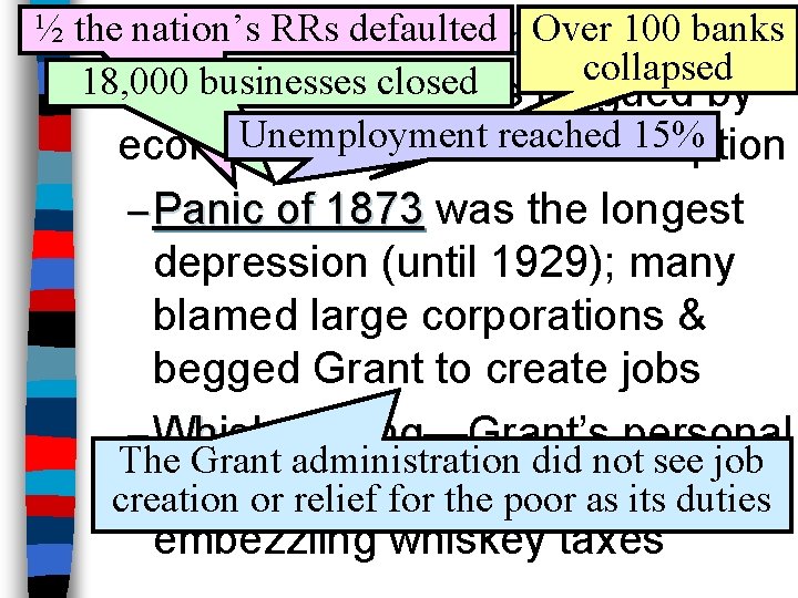100 banks ½ the nation’s RRs defaulted Grant’s Second. Over Term collapsed 18, 000