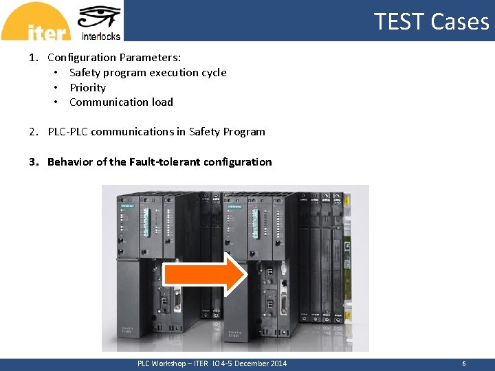 TEST Cases CERN 1. Configuration Parameters: • Safety program execution cycle • Priority •
