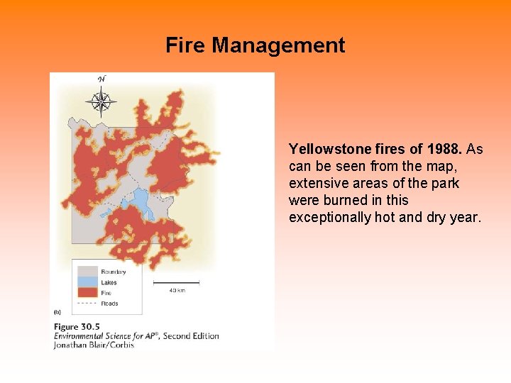 Fire Management Yellowstone fires of 1988. As can be seen from the map, extensive