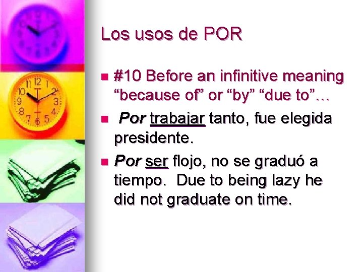 When to use POR When to use PARA