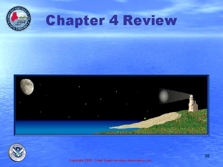 Chapter 4 Review 38 Copyright 2005 - Coast Guard Auxiliary Association, Inc. 