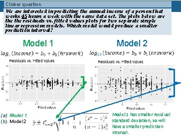 Clicker question We are interested in predicting the annual income of a person that